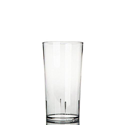 Festivalglas aus Kunststoff mit einem Fassungsvermögen von 50 cl. Dieses transparente Glas kann entweder bedruckt oder graviert werden.